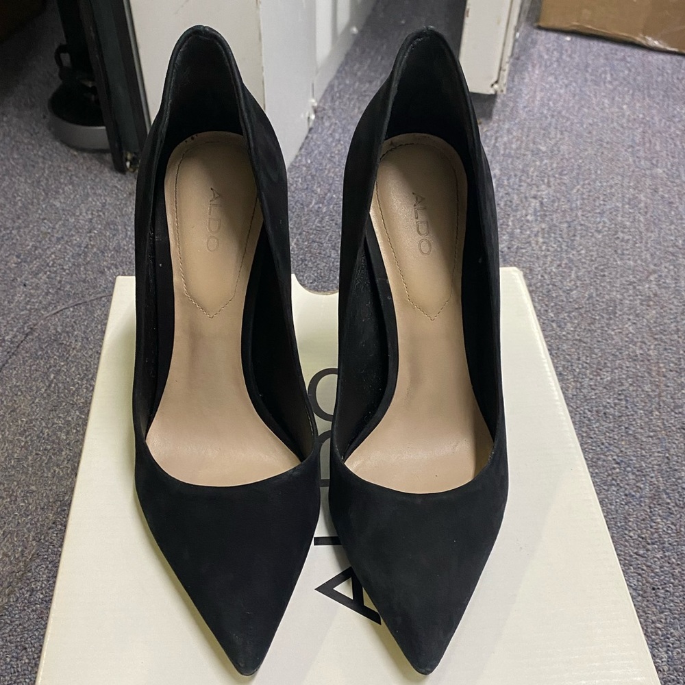 Suede Point Heels